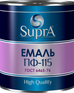 Эмаль алкидная ТМ Supra Premium для внутренних и внешних работ по металу и дереву (ГОСТ 6465-76)
