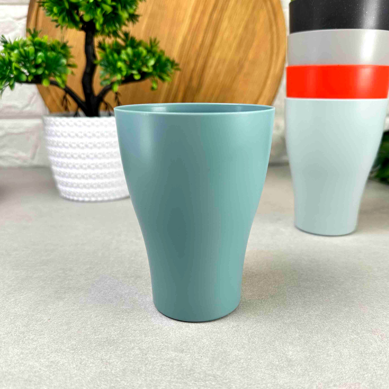 Пластиковий стакан 250мл Сизо-Блакитний Алеана