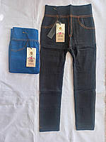 Лосини стретч імітація під джинс юніор для дівчинки розмір 10-16 років, колір міксом