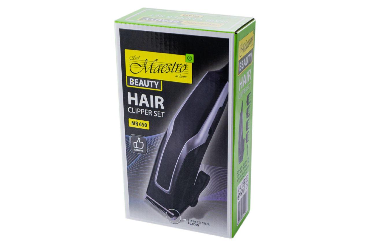 Машинка электрическая для стрижки волос с набором аксессуаров и сменными гребнями Maestro - MR-650 - фото 5 - id-p1937458098