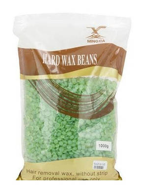 Віск для депіляції в гранулах 500 г " Hard Wax Beans" Яблуко-скос у гранулах для воскоплава плівковий віск