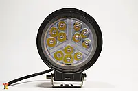 Світлодіодна LED-фара робоча 36вт, (3 Вт*12ламп) + (ДХО) Ходовий білий вогонь, фото 3