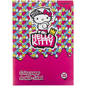 Папір кольоровий двосторонній Kite Hello Kitty HK21-250, фото 1