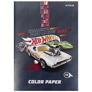 Папір кольоровий двосторонній Kite Hot Wheels HW21-250, фото 1