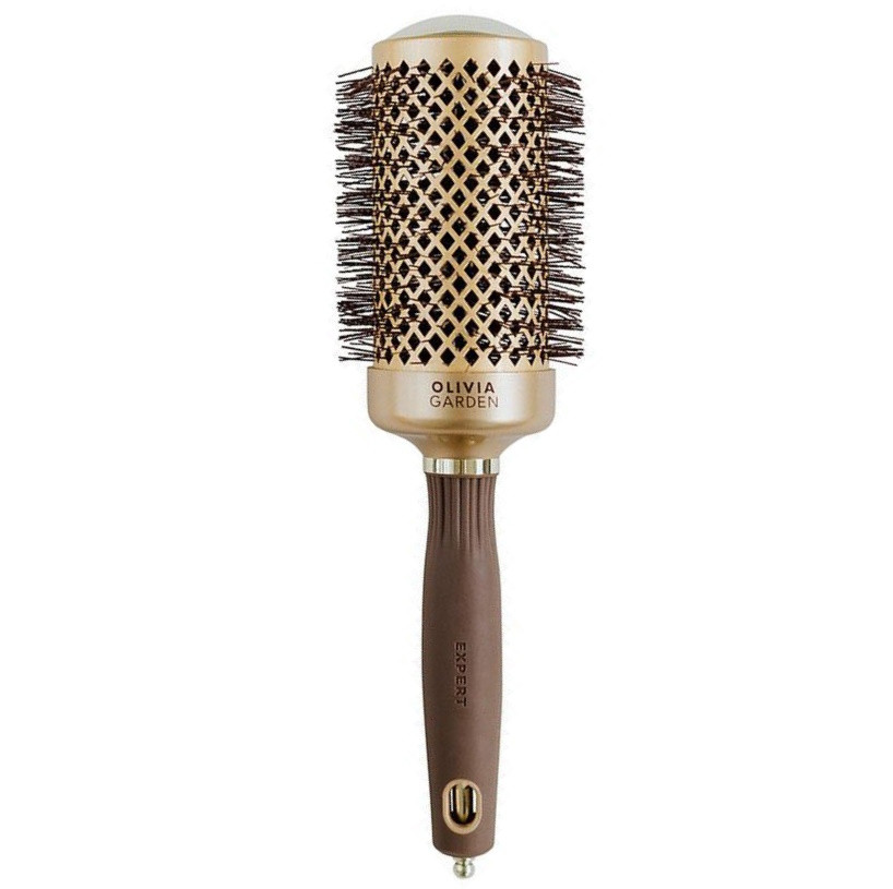 Термобрашинг Olivia Garden Expert Blowout Shine Wavy Bristles Gold & Brown, 55 мм (ID2051), фото 1