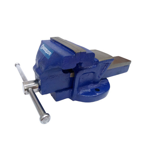 Тиски слюсарні чавунні стаціонарні 4" (100мм) CTAHДAPT TSC4, фото 1