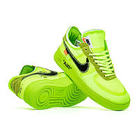 Чоловічі кросівки Nike Air Force x Off White 1 Low Green