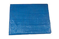 Тент водонепроницаемый, полиетиленовый (тарпаулин), с люверсами, Intertool - 3 x 5 м x 65 г/м², синий