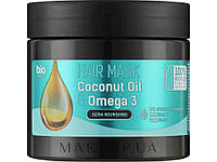 Маска для волосся 295мл Coconut Oil Omega 3 ТМ BION