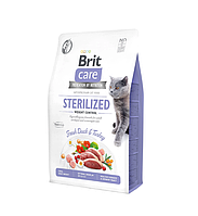 Сухий корм для стерилізованих котів з надмірною вагою Brit Care Cat GF Sterilized Weight Control 400г