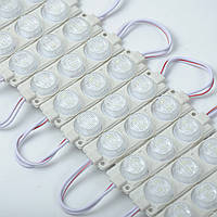 Світлодіод - Модуль 12V COB 3 (5730) Коло Біле Холодне Лінза 75*18мм (1шт)