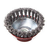 Щітка чашкова 125 мм, для КШМ, М14 (пучки крученого дроту) INTERTOOL BT-2125, фото 3