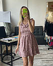 Коротке рожеве жіноче плаття з квітковим принтом, фото 6