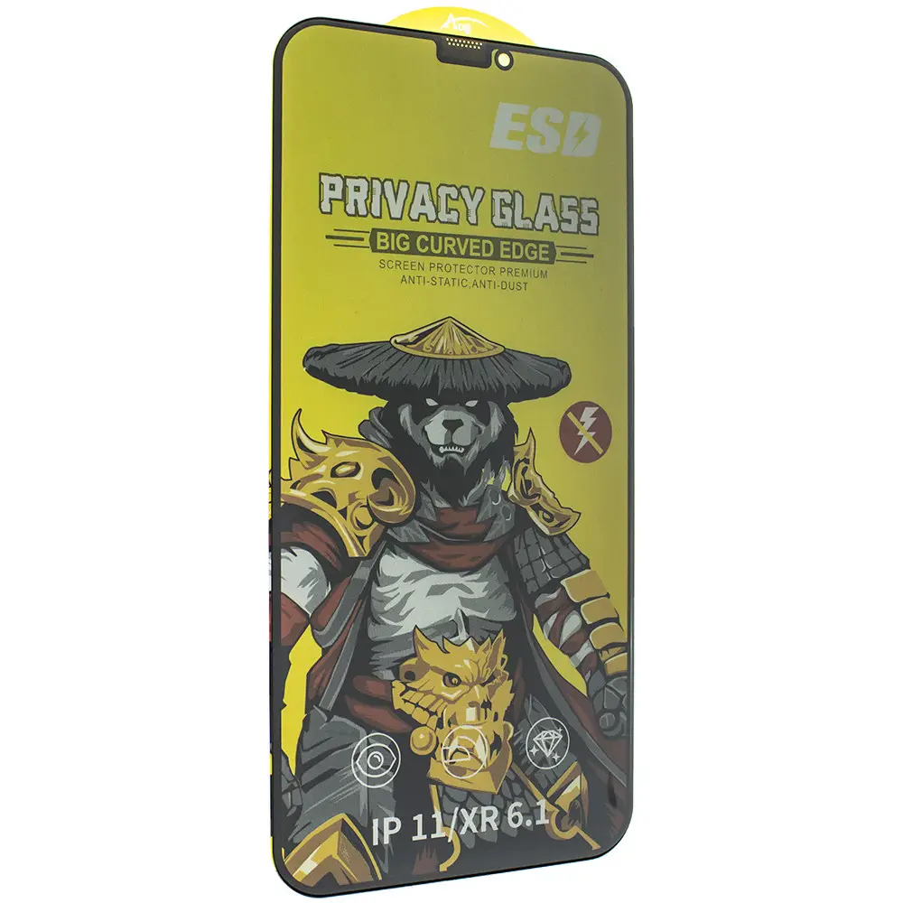 Захисне скло ESD Антишпион iPhone XR/11 black