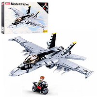Конструктор SLUBAN Model Bricks Військовий літак M38-B0928 682 деталі