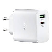 СЗУ Hoco C113A Awesome PD65W dual port (1A1C) charger (EU) White