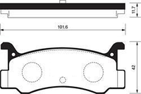 Тормозная колодка задняя MAZDA 323 85-91 / 626 -92 (Корея) Hi-Q