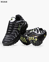 Чоловічі кросівки Nike Air Max Plus Black Green Strike 40-45. Спортивні кроси