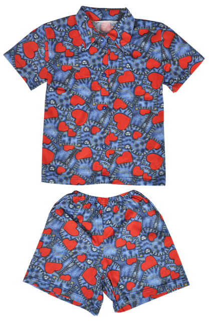 Сорочка з шортами дитяча, кулір, розмір 32 ріст 122-128