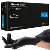 Перчатки нитриловые неопудренные NITRYLEX BLACK р.М