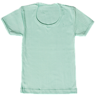 Блузка - футболка короткий рукав для девочки, интерлок, размер 32, рост 122-128