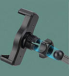 Тримач для телефону на гнучкій ніжці з шарнірним з'єднанням та зовнішнім різьбленням 1/4 для кільцевих ламп, фото 7