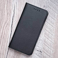 Кожаный чехол книжка для телефона Samsung Galaxy М10 от Jk-case, черный