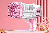 Пістолет базука генератор мильних бульбашок Розовый EvsE, фото 3