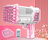 Пістолет базука генератор мильних бульбашок Розовый EvsE, фото 2