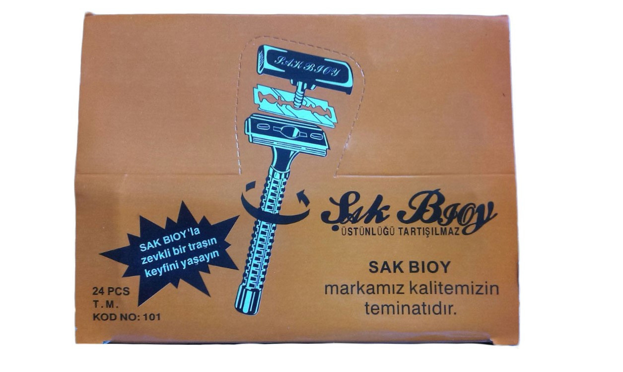Станок для гоління пластмасовий SAK BIOY, верстат для гоління багаторазовий, фото 1