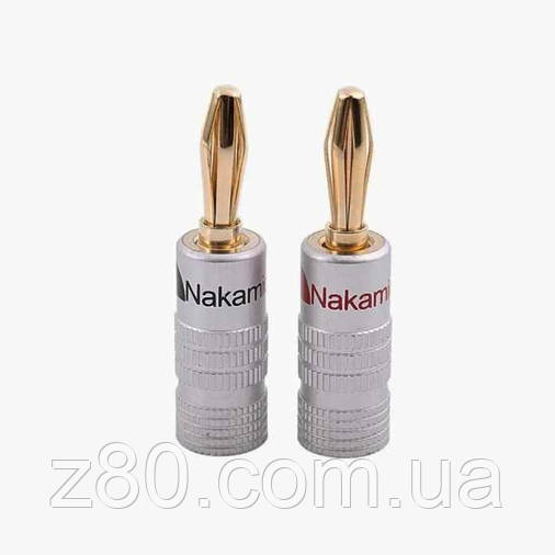 Штекер акустичний Nakamichi роз'єм банан затискний 4 мм, фото 1