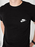 Футболка чоловіча колір чорний з принтом Nike розмір 54