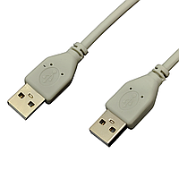 Кабель USB 2.0 (USB A - USB A), довжина 1м, сірий
