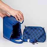 Жіноча сумка з косметичкою 2в1 у 6-и кольорах. Синій., фото 4