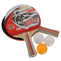 Мячи теннисные набор для настольного тенниса 2 ракетки 3 мяча CIMA MT-8906: Gsport
