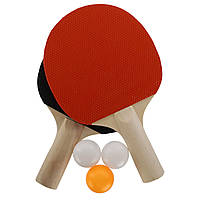 Мячи теннисные набор для настольного тенниса 2 ракетки 3 мяча CIMA MT-8909: Gsport