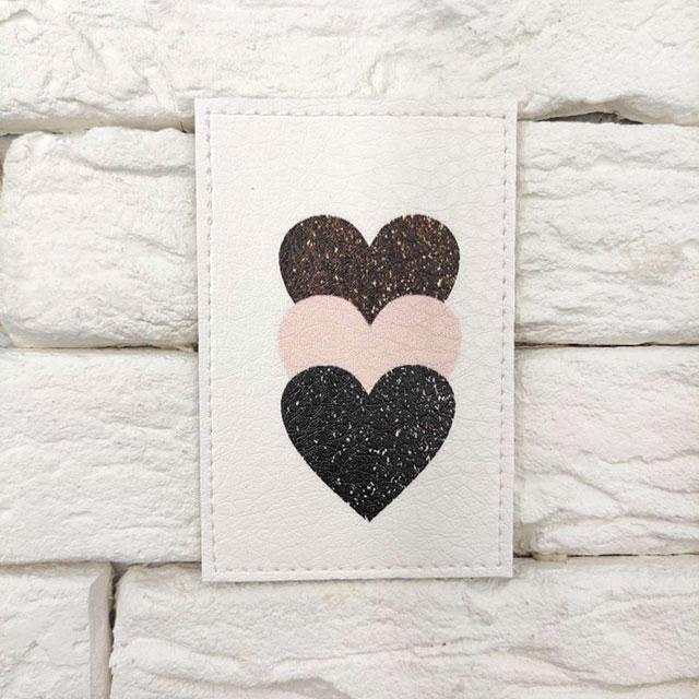 Обкладинка для ID-картки (ID-паспорта) Heart екошкіра, фото 1