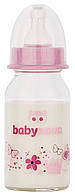 Бутылочка стеклянная для девочки "Декор" Baby-Nova, 120мл