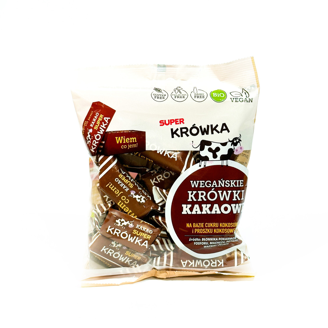 Цукерки без глютену та лактози з какао 150г Super Krowka