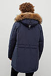 Зимова чоловіча пухова парка з хутром Finn Flare FWB21070-101 синій 2XL, фото 4