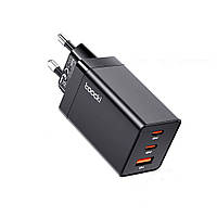 Зарядний пристрій Toocki 2C1A Gan Travel Charger 67W Black