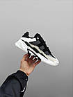 Чоловічі кросівки Adidas Niteball чорно-білі рефлектив Адідас Найтбол у сітку весняні осінні, фото 6