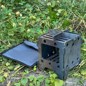 Піч-трісочниця Mzavod 13.5х13.5х15см 2мм мала з чохлом
