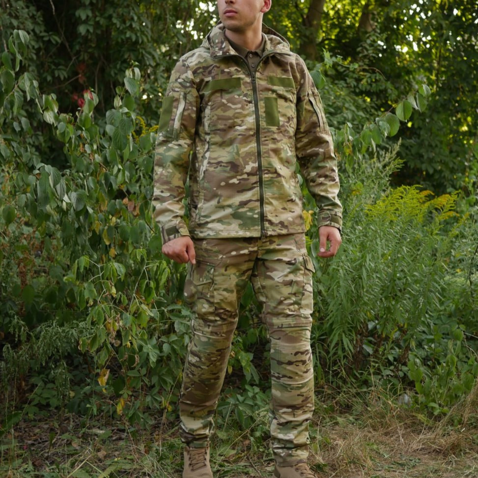 Тактичний військовий костюм мультикам з наколінниками Штурмовий костюм куртка та штани - фото 1 - id-p1937652431