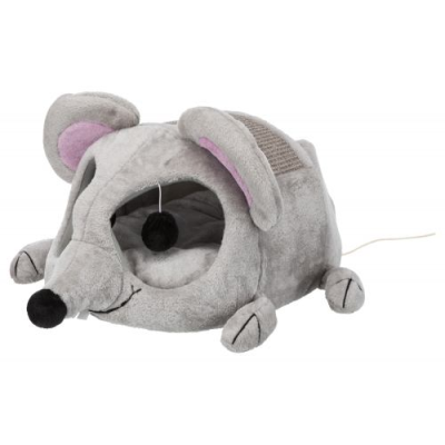 Плюшевий будиночок-лежак з дряпкою для кішок Trixie (Тріксі) Lukas Cuddly Cave 35х33х65 см
