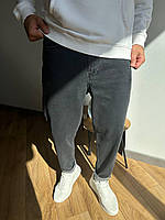 Мом джинсы мужские антрацит, Мужские турецкие джинсы демисезонные (темно серые весна осень)