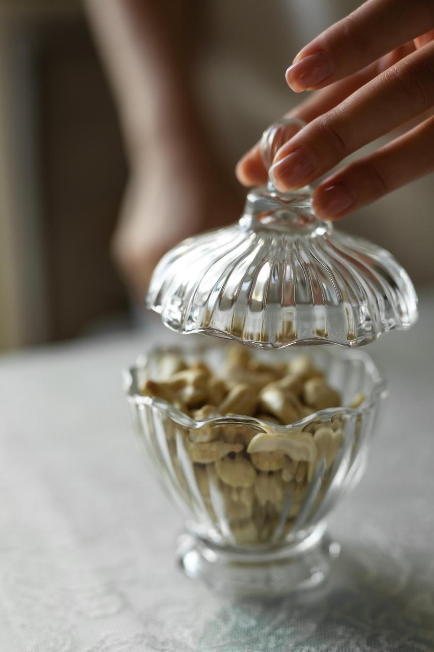 Скляна цукорниця HELIOS Реджина з кришкою 100 мм (5550), фото 1