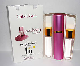 Парфуми набір 3в1 для жінок Calvin Klein Euphoria Blossom (кельвін кляйн ейфорія блосом)45 мл