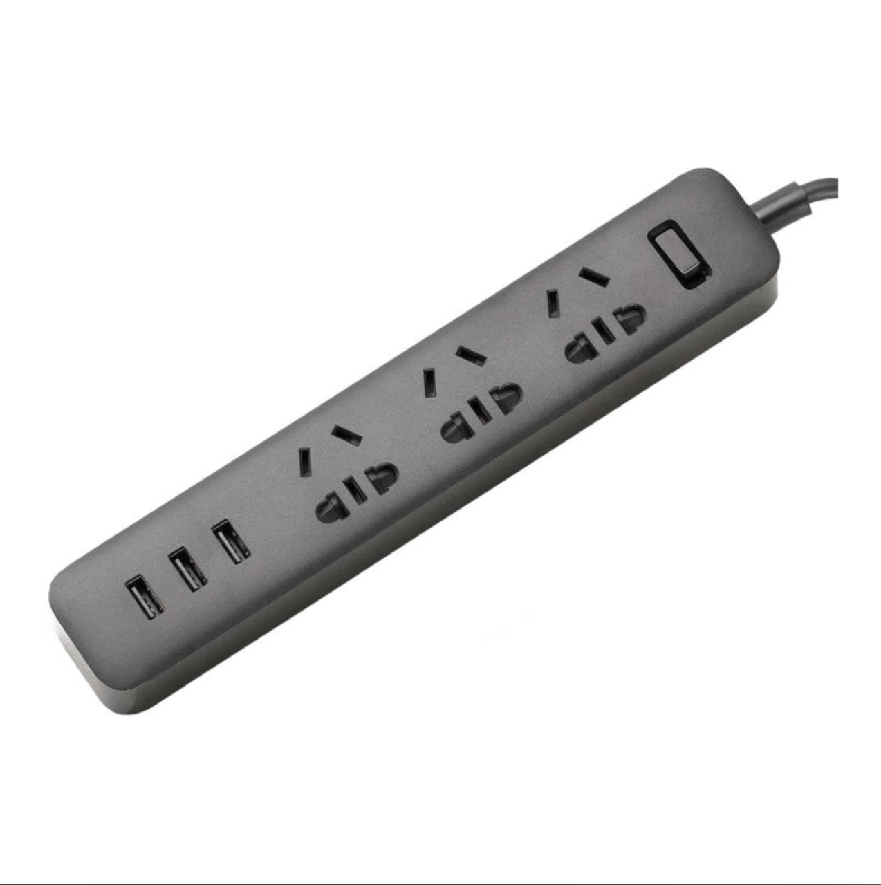 Подовжувач Xiaomi Mi Power Strip 3 розетки 3USB 1.8 m Black (NRB4015CN/NRB4028CN) EU вилка