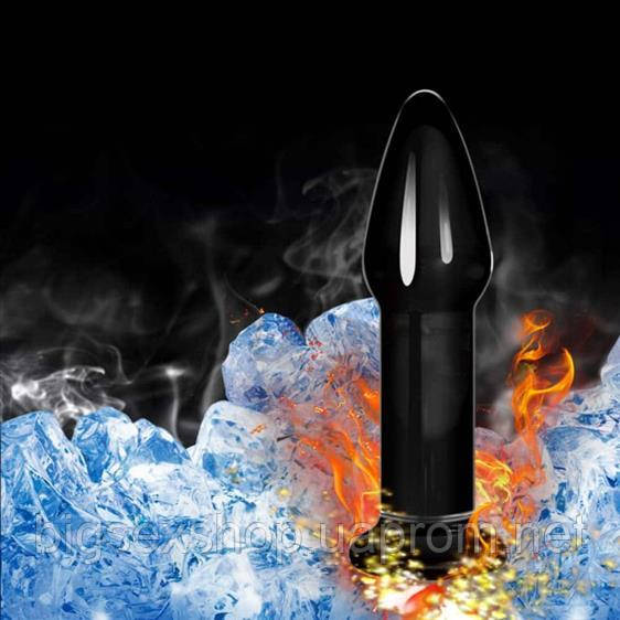 Фалоімітатор - 5" Glass Romance Anal Plug Black